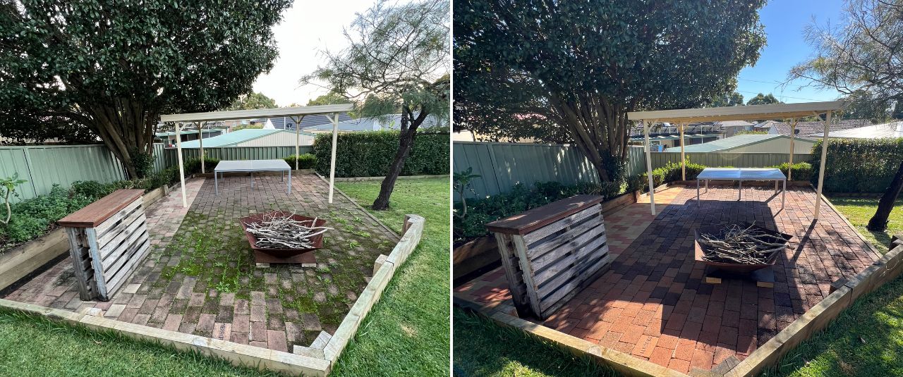 Paver Pressure Washing Before And After